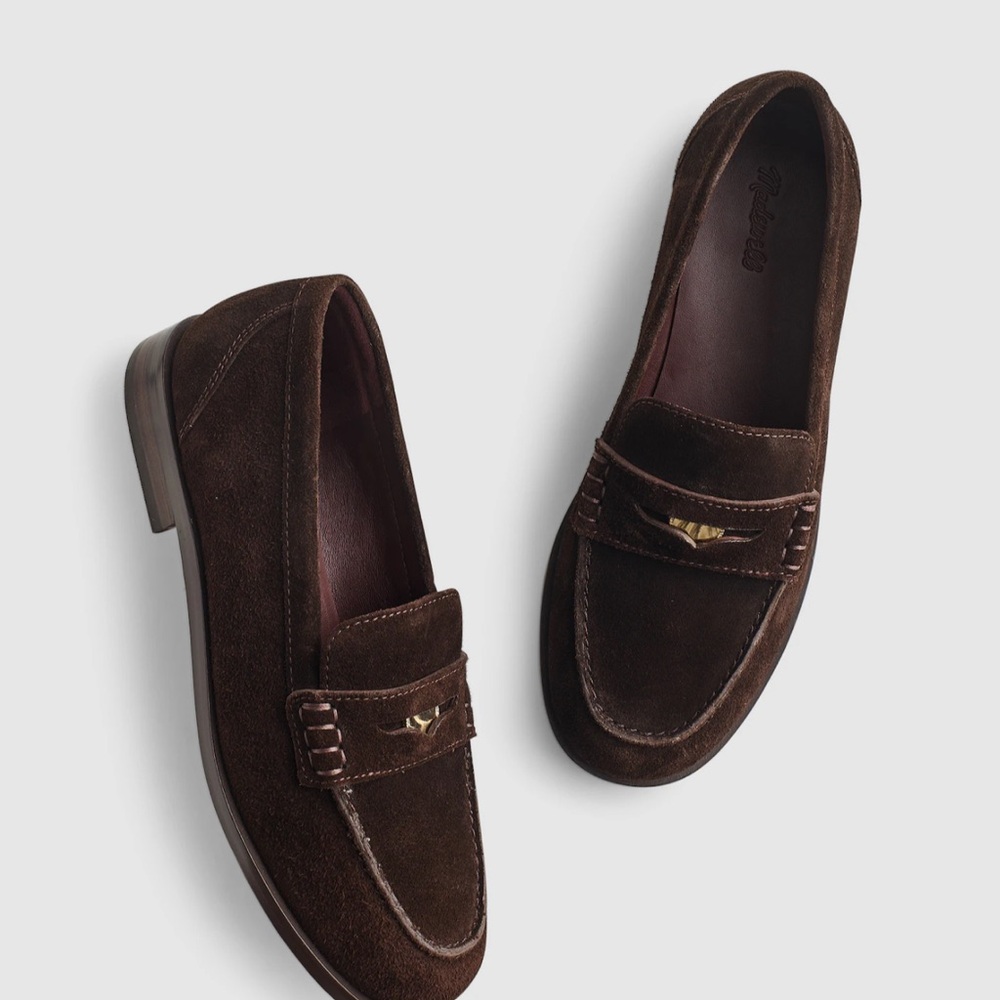 Madewell Grayson Women’s Brown Suede Penny Loafers